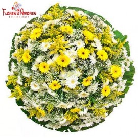 Coroa Fúnebre de Gerberas 